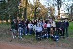 Les élèves français et portugais dans la parc Serralves